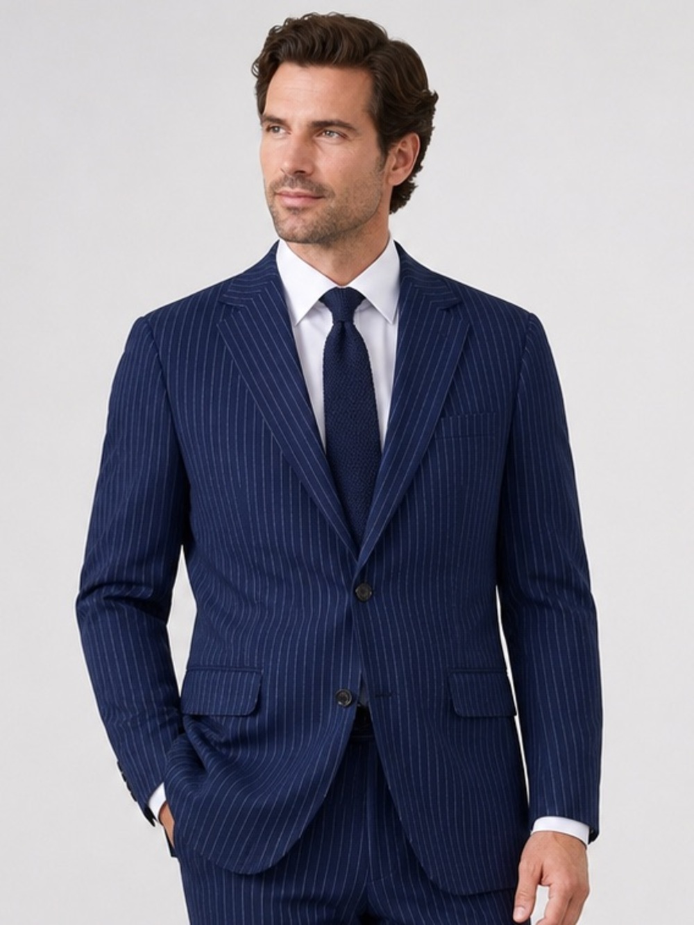 BONOBOS Jetsetter Jacket Blazer Athletic Fit NEW Size 38R Navy Pinstripe Cotton